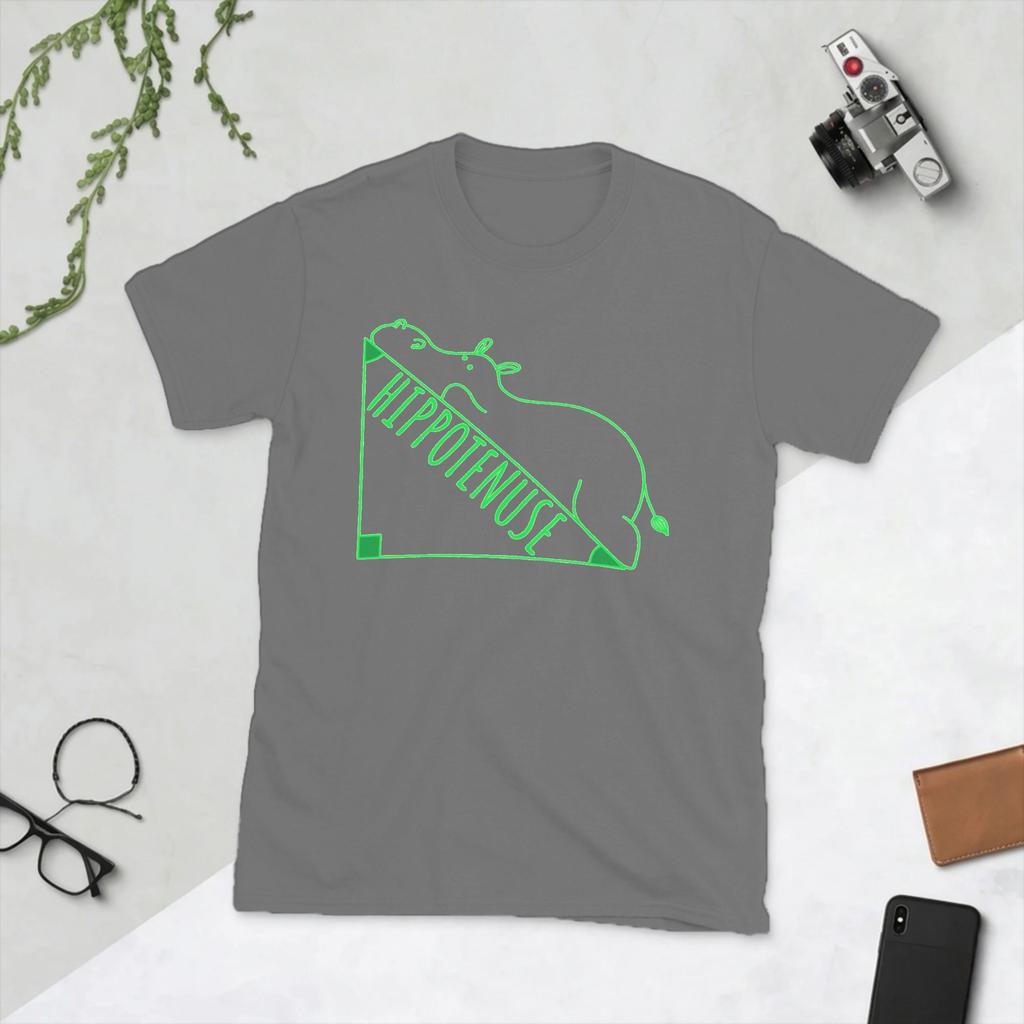 Mathe Dreieck Humor Hypotenuse Unisex T-Shirts Freizeit-T-Shirts Kurzarm Rundhals-T-Shirts Reine Baumwolle Originalkleidung