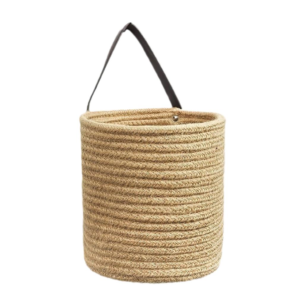 Multipurpose Cotton Rope Woven Hanging Basket Set For Wall Decoration And Storage In Living Room Or Bathroom