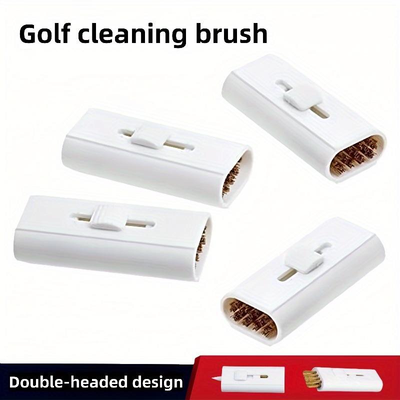 Durable Double-Sided Copper Bristle 1pc Golf Club Head Cleaning Brush, White | Essential Golf Accessory for Enhanced Performance, Golf Accessories