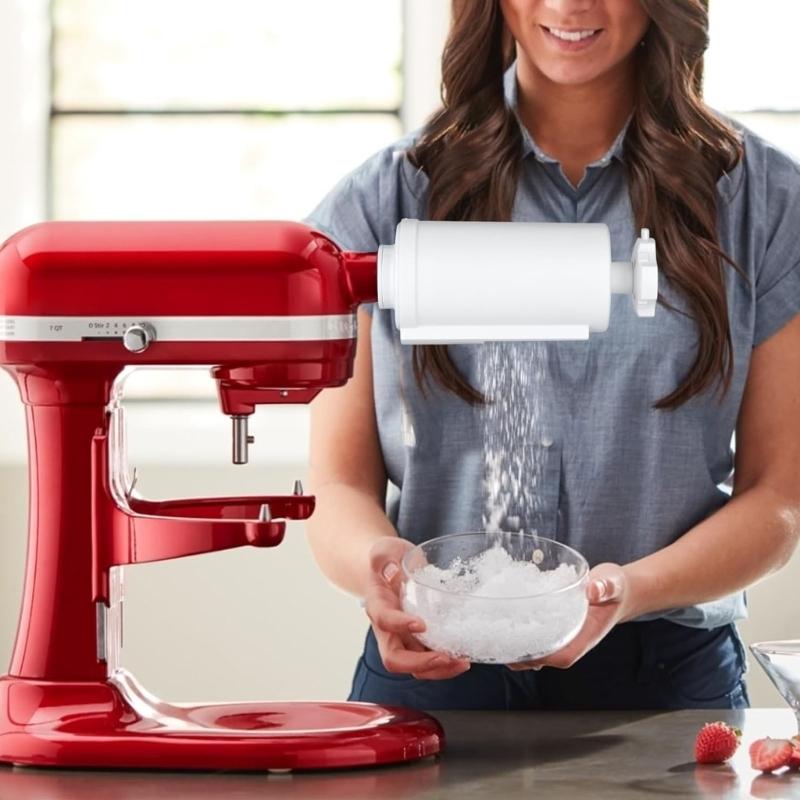 Ice Crusher Accessory for Kitchen Stand Mixer Replacement Parts Ice Shaver Attachment Home Snow Cone Maker Accessories