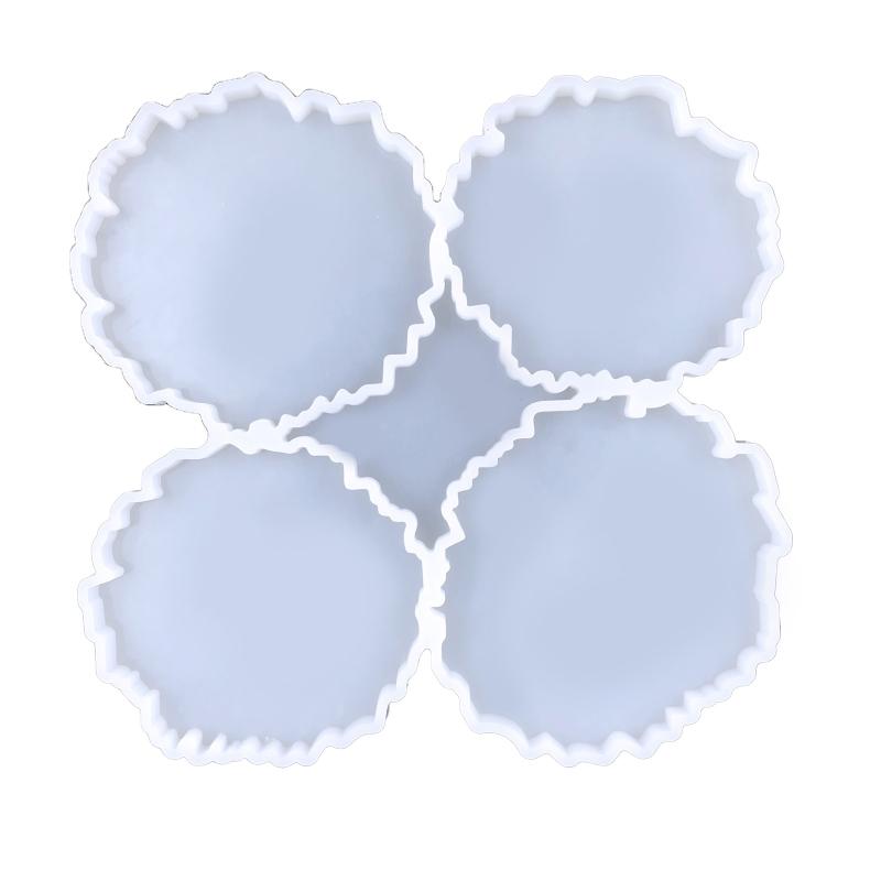 Resin Coaster Mold 5Pcs Silicone Moulds for Resin Casting,Agate Coaster Epoxy Molds Epoxy Resin Casting Mould Home Decor