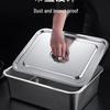 Handun 316L Stainless Steel Deep Square Buffet Tray with Lid