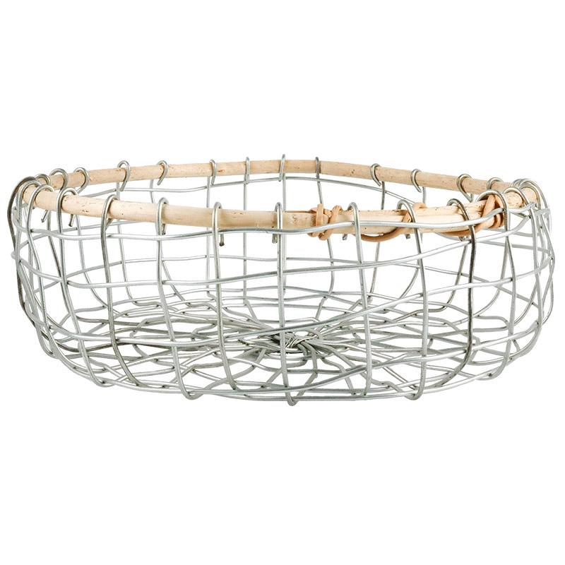 Nordic Wrought Iron Wire Weaving Basket - Retro Round Bread, Snacks & Sundries Storage