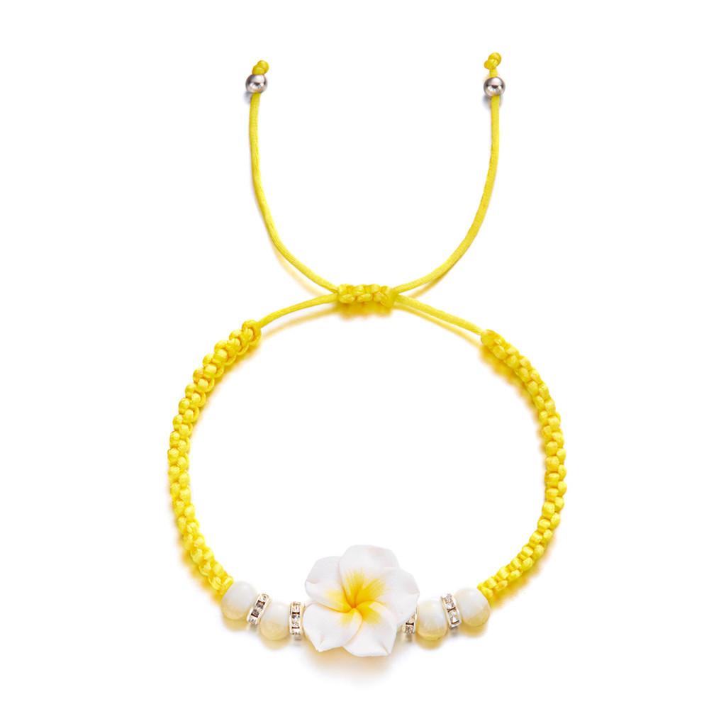 Elegant Soft Clay Floral Hand Chain For Women With Handcrafted Design And Trendy Look