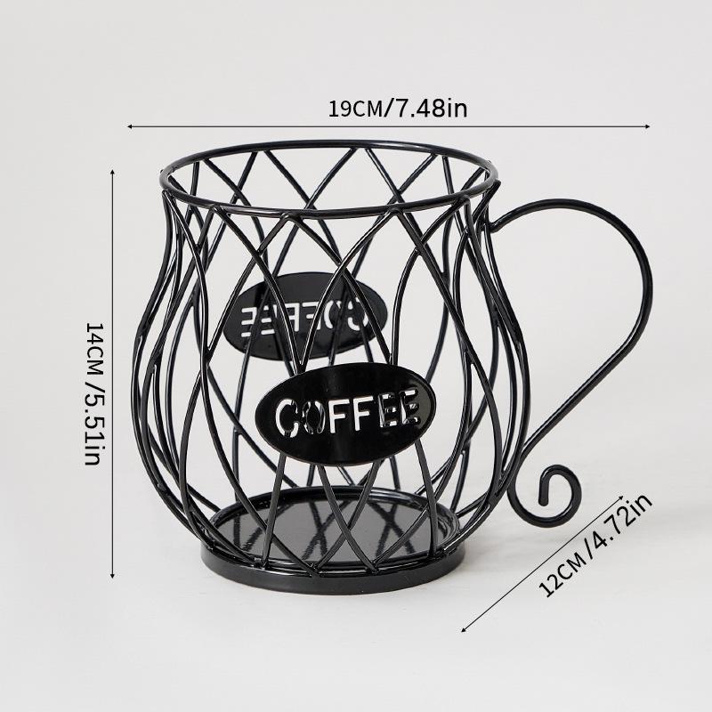 European Iron Coffee Capsule Display Rack for Home or Cafe