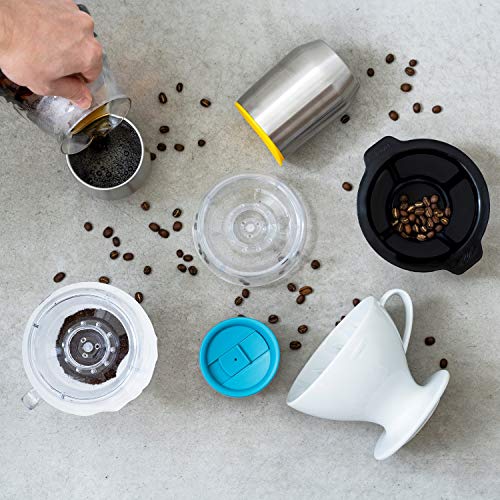 Hario V60 Drip-Assist Set (Pete Likata Model) - 1-4 Cup Coffee Brewing Support Device, Transparent, Made In Japan (PDA-1524-T)