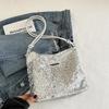 Sequin Handbag, Tote Bag for Women, Adjustable Shoulder Strap, Crossbody Bag for Wedding, Prom, Parties, Travel