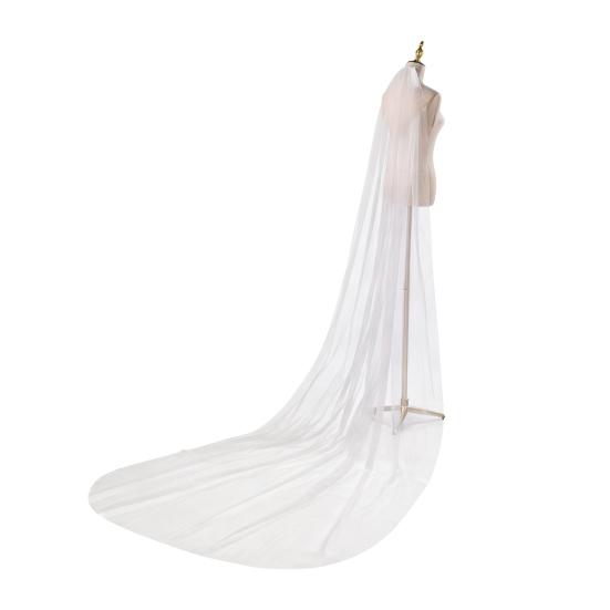 Bridal Veil Mesh Design Extra Long Wedding Veil Stunning Hairstyle Veil Scalp-friendly Soft Drooping Bridal Veil