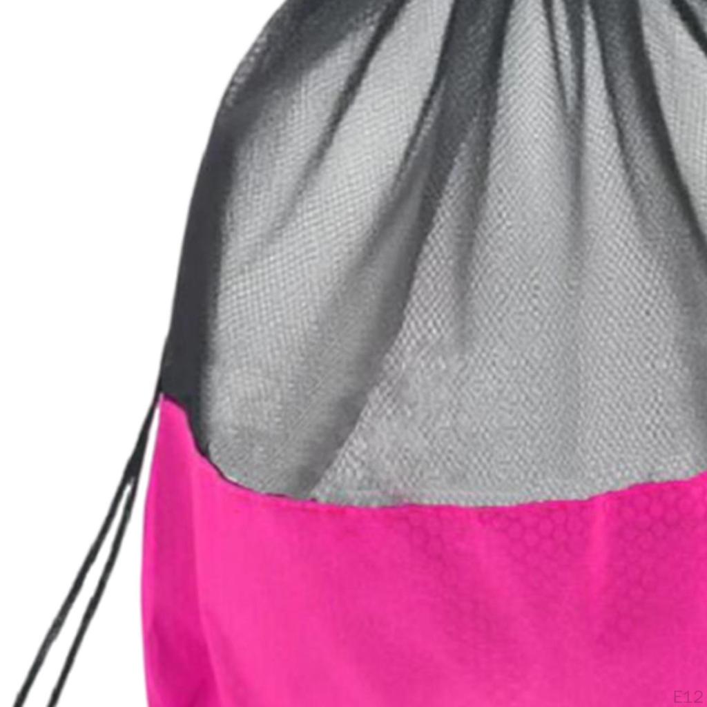 Basketball Mesh Bag Drawstring Backpack Oxford Cloth for Football Soccer