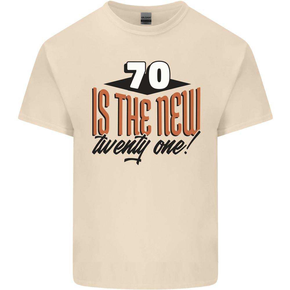 70th Birthday 70 is the New 21 Funny Mens Light Cotton T-Shirt Unisex T-Shirt Graphic Tee XL