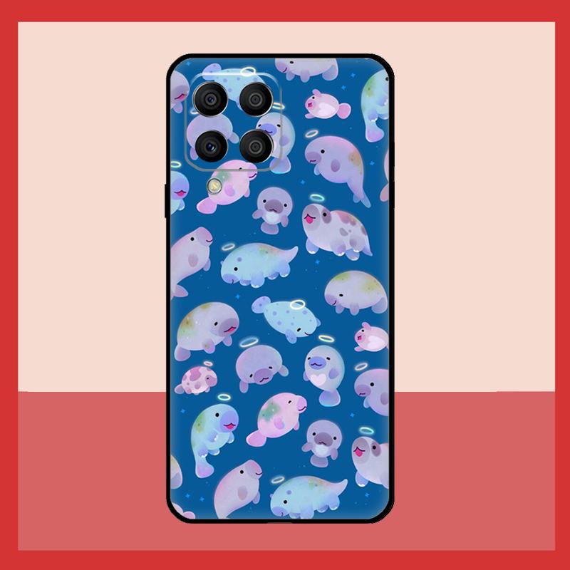 Cute Baby Manatee Case For Samsung Galaxy M31 M21 M13 M33 M53 M15 M35 M55 M16 M36 M56 M12 M32 M52 M14 M34 M54
