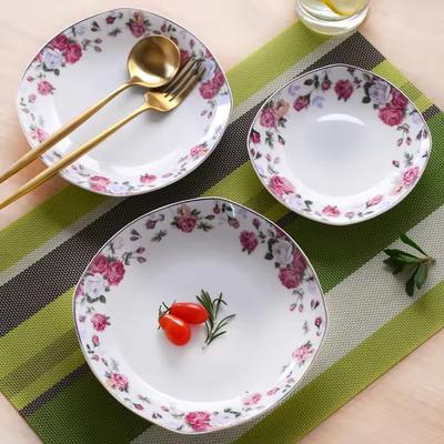 45%Bone China Dishes Light and Thin Western Steak Plate High Appearance Level Resterant Creative Plate Fruit Plat Dinner Plate