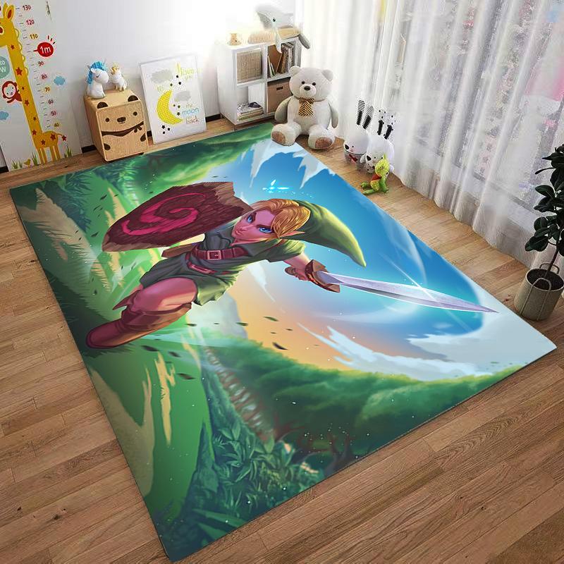Heroic Adventure Carpet Featuring a Fantasy Warrior Suitable for use as an anti-slip game mat for living room and bedroom sofas