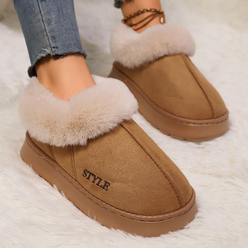 Couple's Luxury Comfortable Warm Fleece Lined Winter Slippers - Elegant, Warm, and Comfortable Thick Sole Indoor