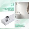 Good-40 Cm Square Shower Arm Extension Arm Wall Mount For Rain Shower Head Shower Rod Rainfall Shower Head Arm Chrome