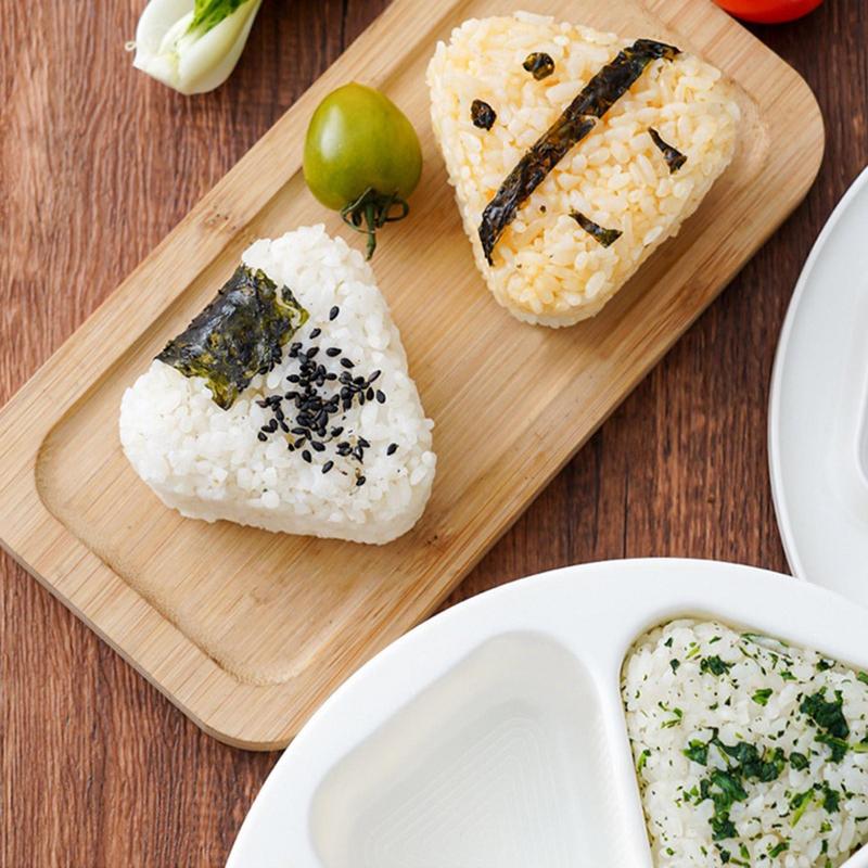 Forma na onigiri 6 přihrádek Japonský výrobník onigiri Japonská sada na výrobu sushi Forma na sushi Plastová trojúhelníková Nástroj na výrobu rýžových kuliček sushi