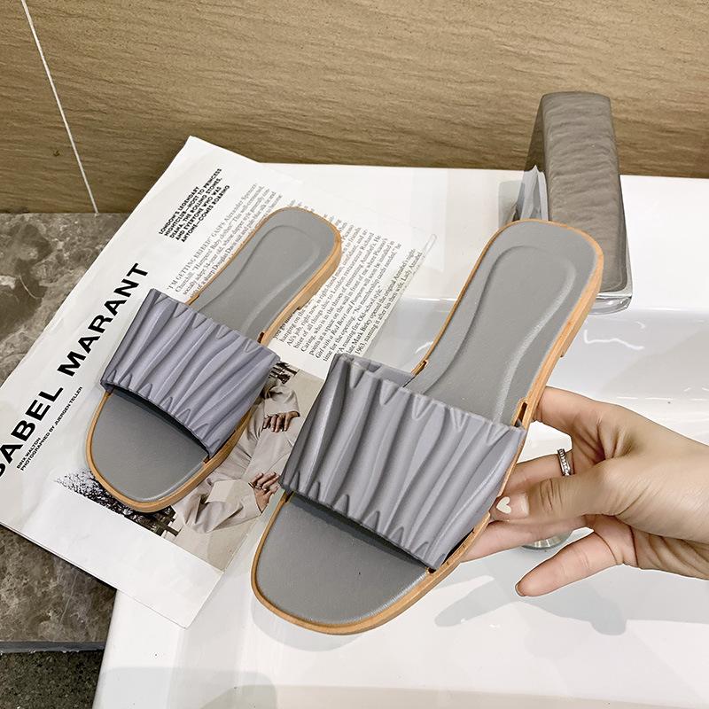 Pantofole da donna solide Sandali da spiaggia alla moda estivi leggeri e antiscivolo
