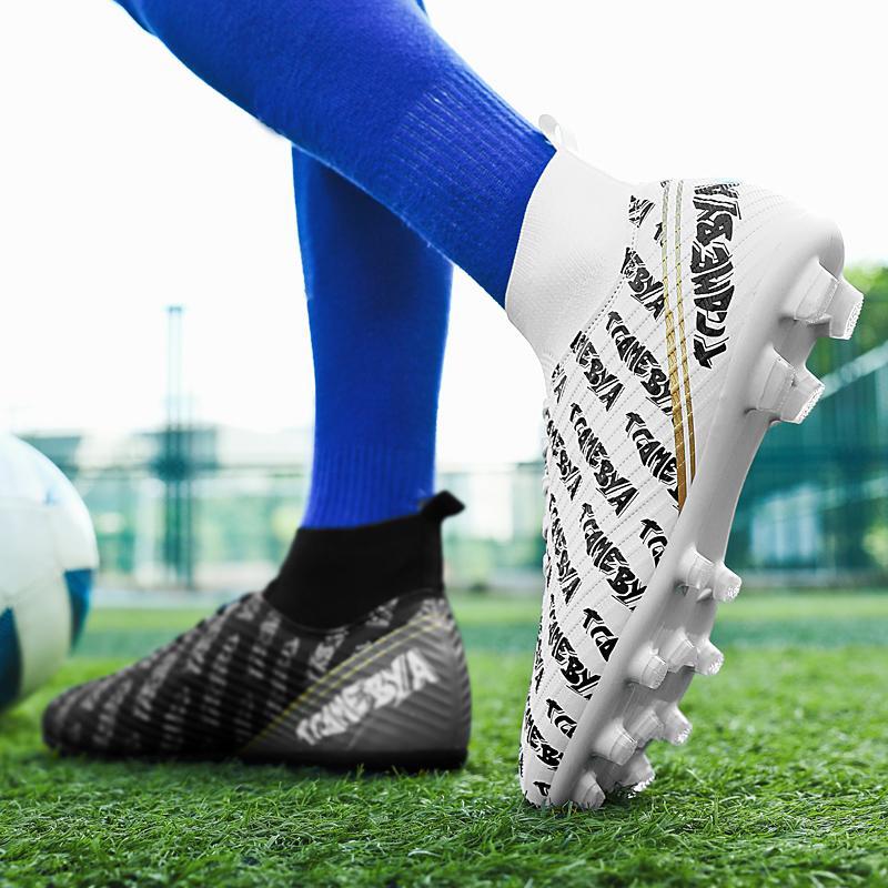 31-48 Dětské fotbalové boty Vysoké pánské sportovní kopačky s dlouhými nehty Velké sportovní kopačky pro mládež