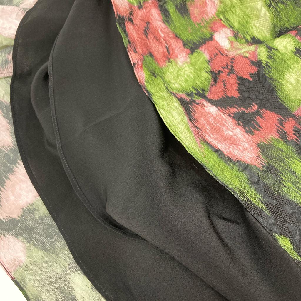 ERDEM F1D914 Black floral print one-piece 24FW dress UK6 blackUsed