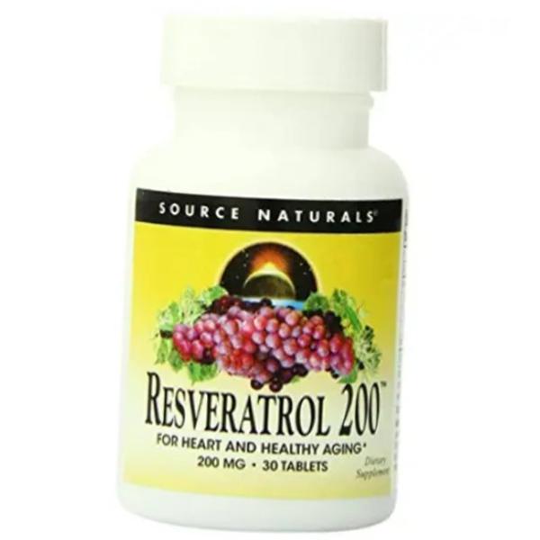 

Trans Resveratrol, Resveratrol 200, Source Naturals (70355009) 30tab