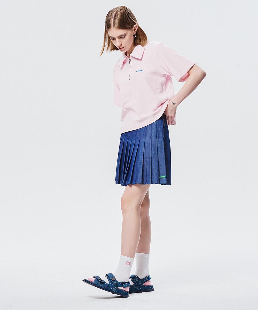 Le Sonnet Denim Rubber Skirt Indigo