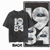 G02 Back Print Cotton Big Size 1984 Graphic Men T-shirt | Acid Washed  Streetwear Cool Vintage O-neck Men's Tee Tshirt