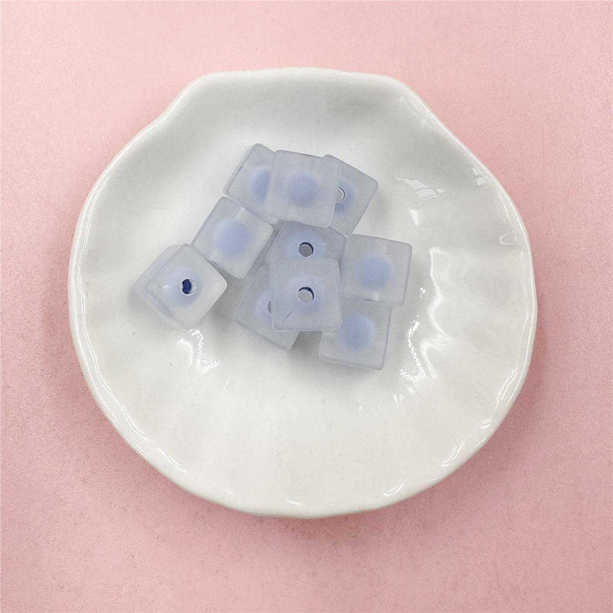 

Простые модные акриловые ювелирные аксессуары своими руками, материалы ручной работы, 10 шт., браслет-цепочка для мобильного телефона, 10 мм, квадратные свободные бусины, модные изысканные ювелирные изделия синий