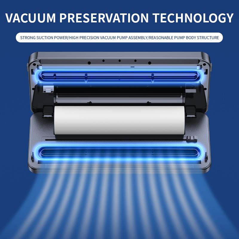 Electric Vacuum Machine Desktop 30cm Sealing Built in Cutter Roll bag Kitchen Vegetables And Meat Package Seal Food Preservation