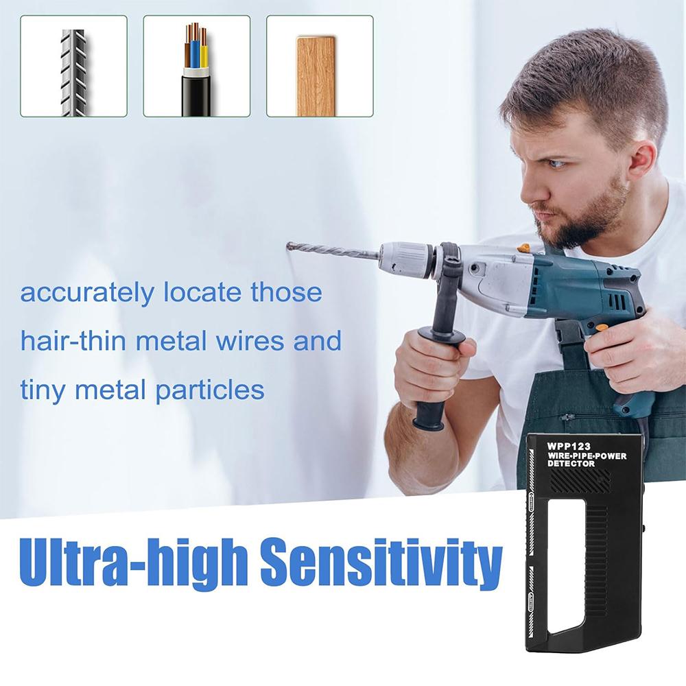 WPP123 Nástěnný skener Detektor kovů Ukazatel AC drát Detekce kovu Detektor kovů Upozornění Potrubí Napájení Vysoká citlivost