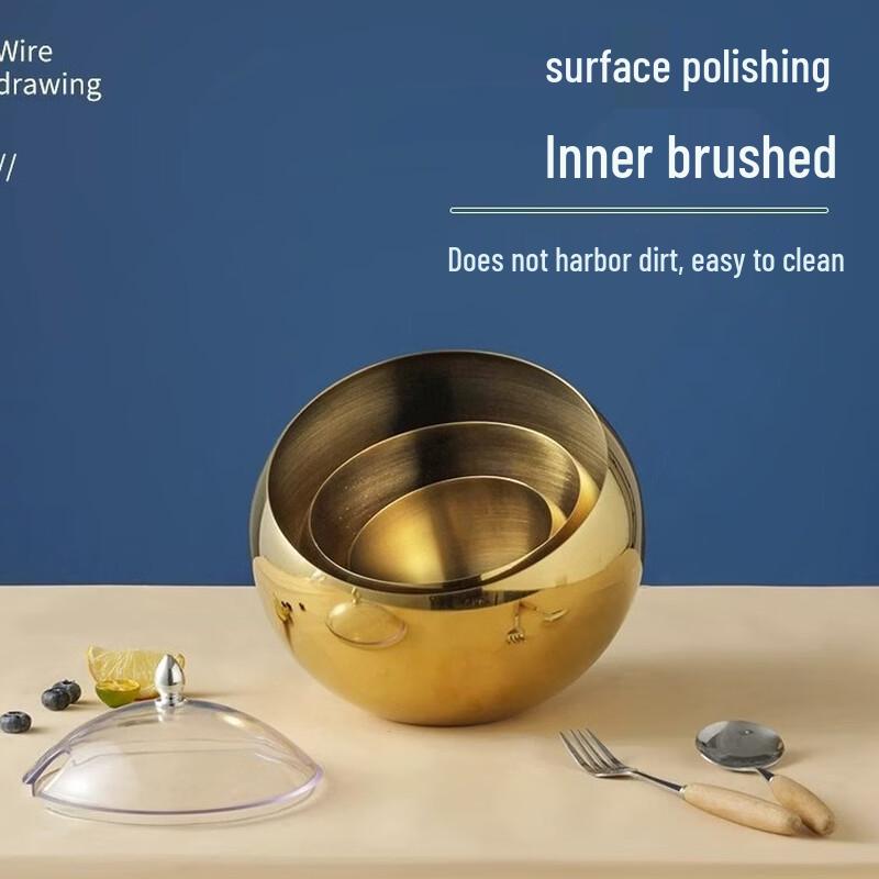Wutuo Stainless Steel Spherical Sauce Bowl with Base