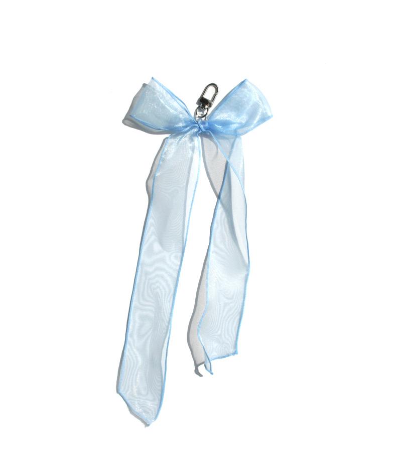 Safe Sunday Lovely Ribbon Keyring (Organza Sky)