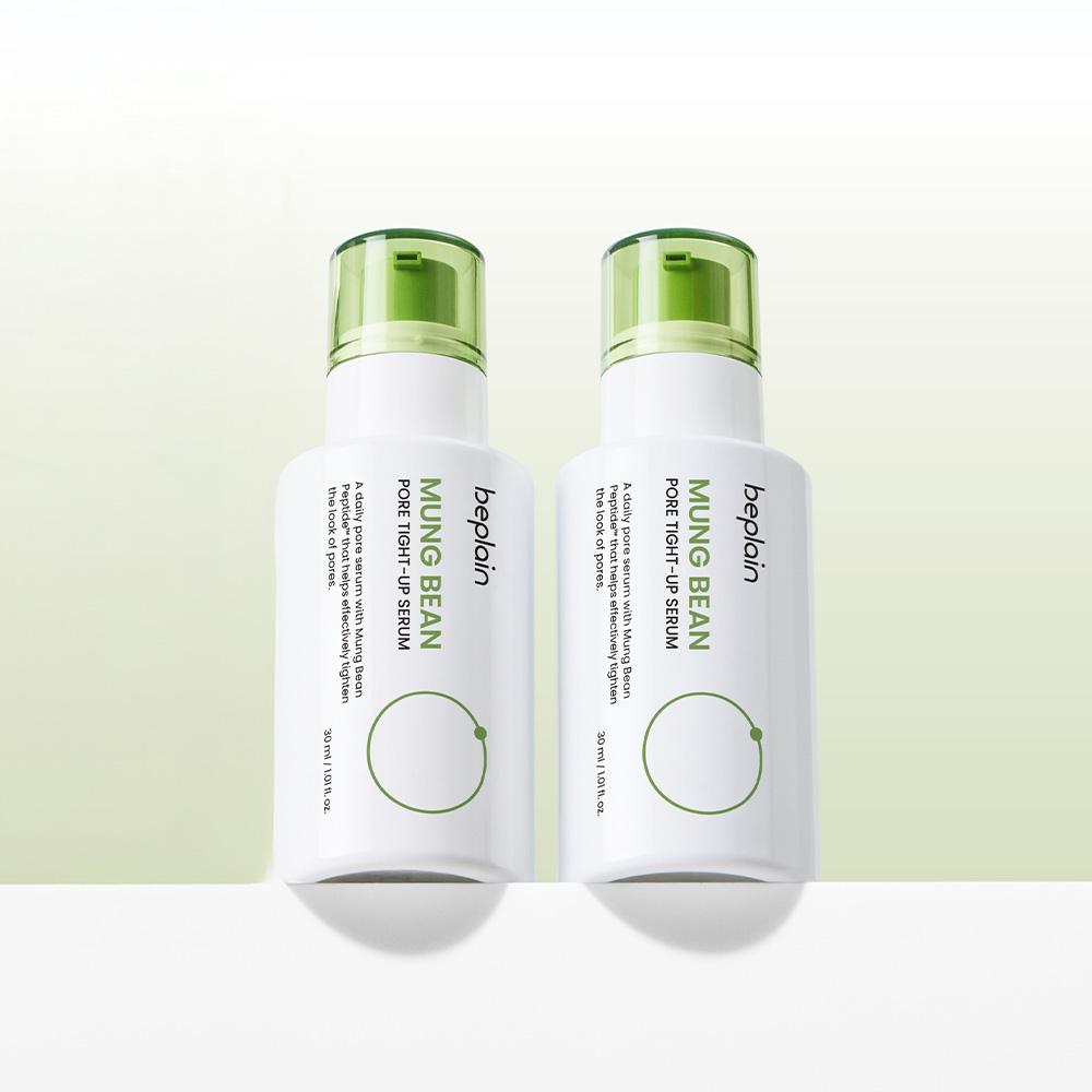Beplain Mung Bean Pore Tight-Up Serum 30ml (2pcs) – Pore Tightening, Skin Refining, Korean 30ml (2pcs)