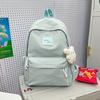Schoolbag large capacity solid color backpack women's simple lightweight high-end school bag Korean version of junior high school students fashion 