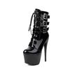 Women's Shoes X Stiletto Martin Boots Women's Muffin Super High Heel Waterproof Stage Women's Boots Large Size 34-47