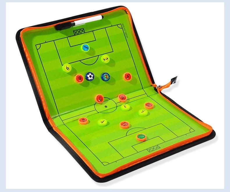 Magnetyczna tablica coachingowa zapinana na zamek błyskawiczny: Taktyczna tablica do piłki nożnej i koszykówki z markerami