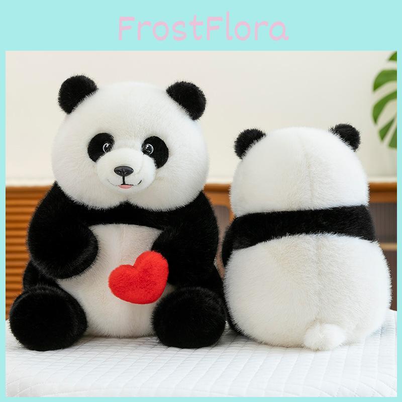 Adorable Plush Panda Toy With Pp Cotton Filling For Girls Children Doll Gift