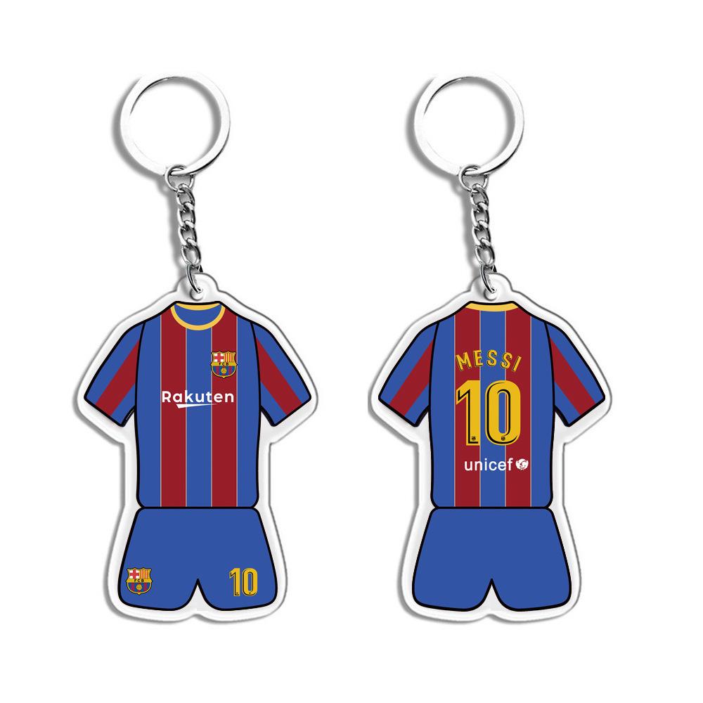 Porte-clés Joueur Étoile: Messi, Ronaldo, Neymar - Souvenirs et Cadeaux de Football en Acrylique