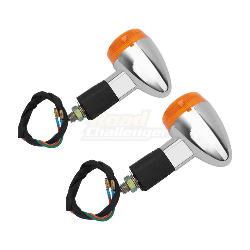 2Pcs 12V Universal Motorcycle Turn Signal Indicator Light Turning Amber Lamp Bulb For Suzuki Harley Honda Kawasaki Yamaha