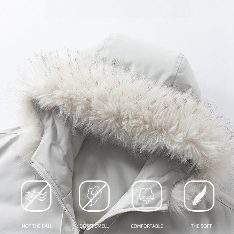 Parker Workwear Cotton Clothing Men and Women Section of The Fall and Winter Hair Collar Cotton Jacket Thickened Couple Models Hooded Cotton Jacket