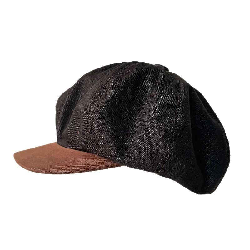 Street cowboy octagonal hat women British retro duck tongue newsboy hat versatile casual face little painter hat