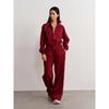 Womens Casual Commute Outfit Long Sleeve Zip Cardigan Loose Pants Set