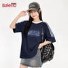 Baleno Women's American Retro Striped Cotton T-Shirt