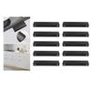 10 Pcs Finger  Pull Black Modern Aluminum Alloy 1mm Thick Concealed Tab Pull Handle for Cabinet 