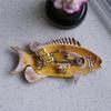 Practical-Vintage Style Resin Fish Shaped Jewelry Tray,Ring Dish, Antique Trinket Key Holder Decorative Tray For Display Organiz