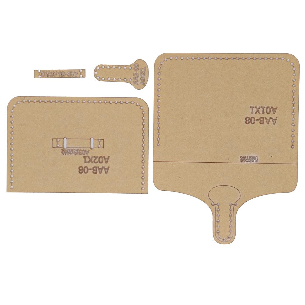 4Pcs Acrylic Template Card Bag Coin Purse DIY Leather Pattern Wallet Mold Craft Tools