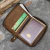 2026 New Short Wallet Men Women Vintage Fashion Card Holder Zipper Coin Purse Crazy Horse Leather Mens Slim Zipper Purse Wallet