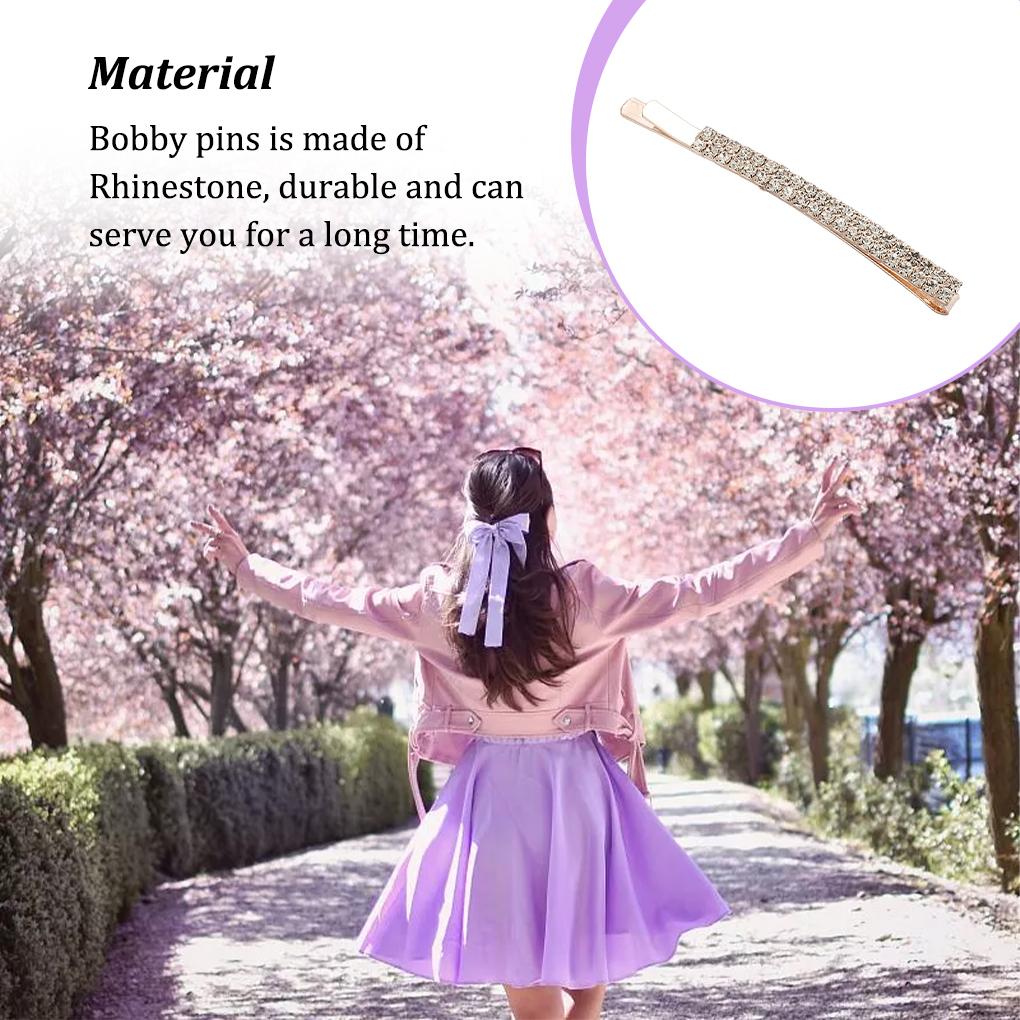 Bobby Pins Rhinestone Crystal Exquisite Workmanship Sparkling Simple Design Hairpins Barrette Hairstyle OrnamentsWonderful Gift