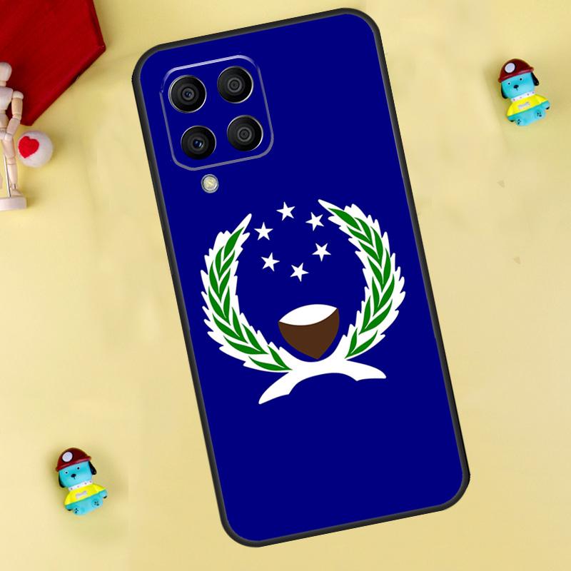 

Pohnpei Ponape Flag Case For Samsung Galaxy M35 M55 M15 M11 M12 M13 M14 M06 M16 M36 M56 M31 M53 M32 M52 M34 M54 Samsung M14