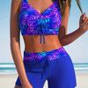 Split swimsuit women's beach new swimsuit bikini summer bikini floral hot spring sexy
