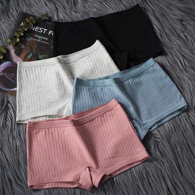 Kadın boksörler iç çamaşırı pamuk bayan güvenlik pantolon kadın dikişsiz külot katı rahat Boyshorts seksi iç çamaşırı